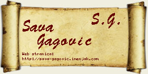 Sava Gagović vizit kartica